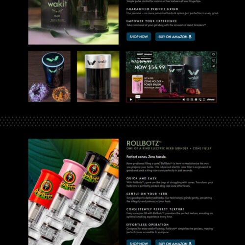 Web Design Portfolio Wakit Grinders