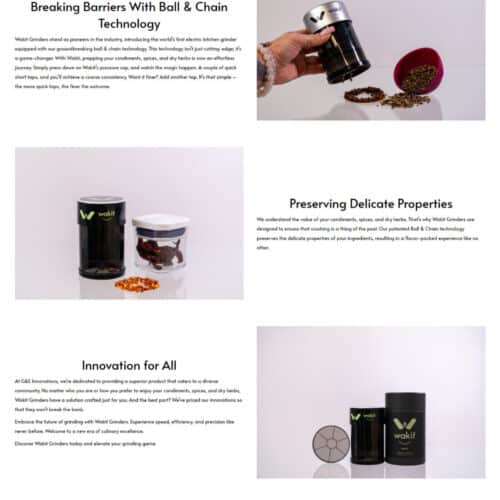 Web Design Portfolio Wakit Grinders