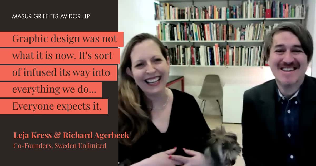 photo of Leja Kress & Richard Agerbeck with a quote