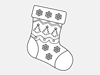 Christmas stocking printable template coloring craft for kids
