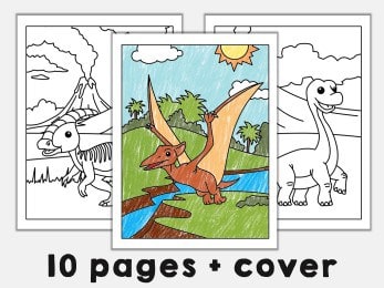 Dinosaurs coloring pages printable craft activity for kids