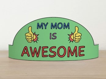 Mother's Day paper crown printable craft gift for kids