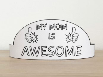 Mother's Day paper crown printable coloring craft gift for kids