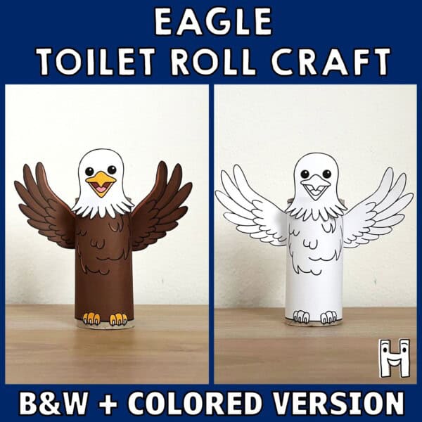 Eagle toilet paper printable craft for kids