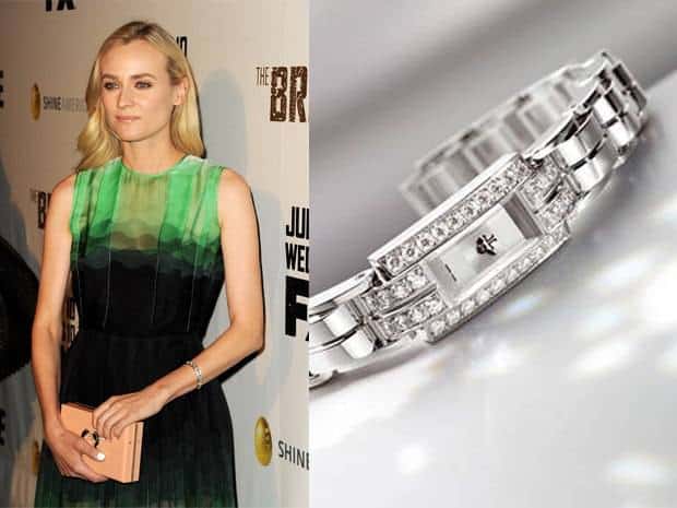 Diane Kruger Spotted Wearing Jaeger-LeCoultre Joaillerie 101 Art Deco
