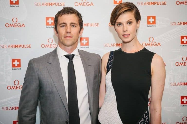 Elettra Wiedemann Helps Omega Welcome NY Arrival of Solar-Powered Plane