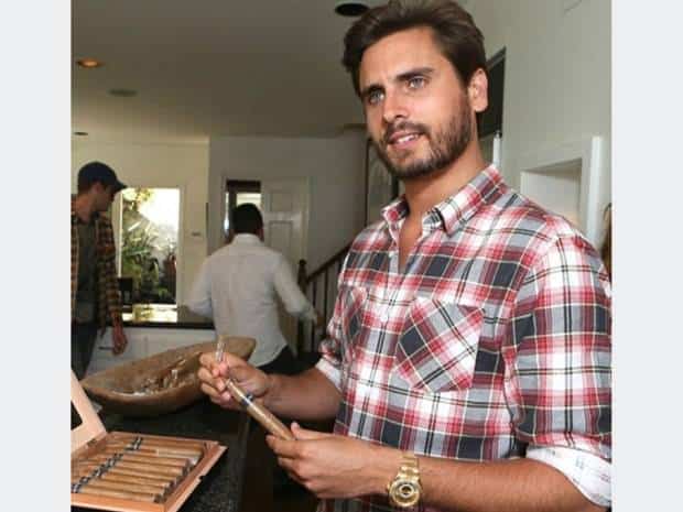 Scott Disick Spotted Wearing Yellow Gold Rolex Sky-Dweller