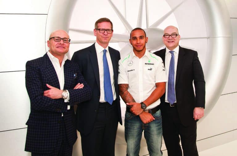 Lewis Hamilton Makes Surprise Appearance at IWC Exhibition