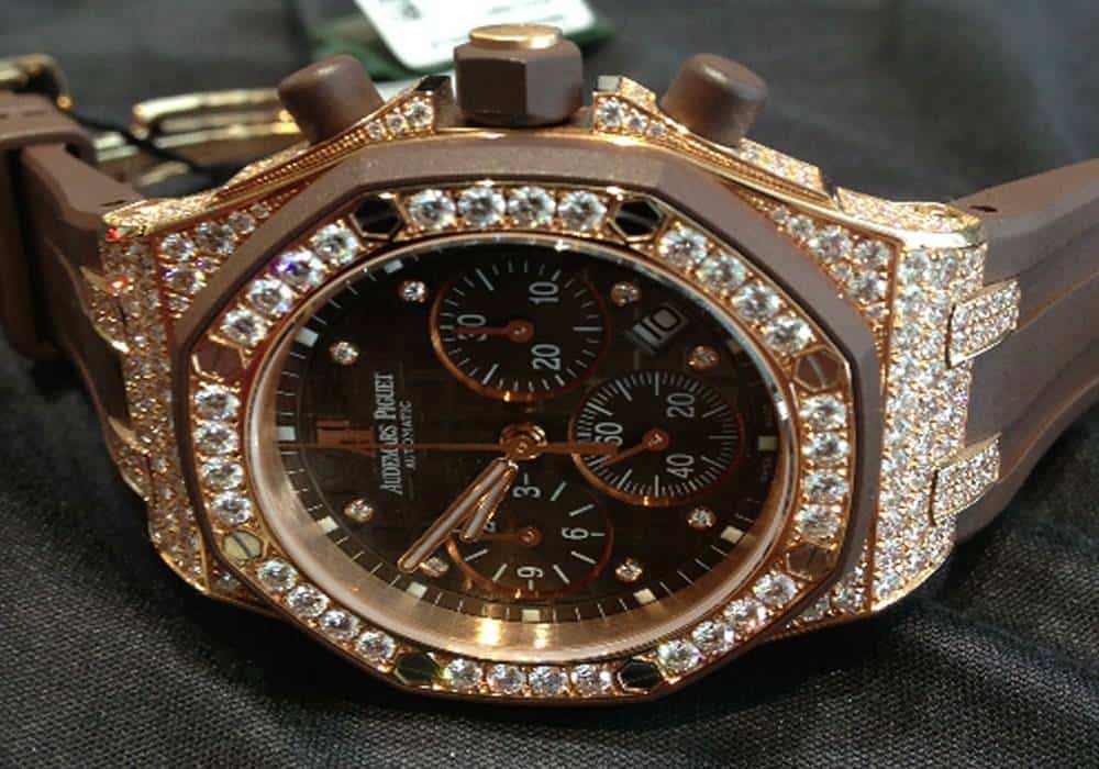 Haute Time Ladies Watch of the Week: Audemars Piguet Ladies Royal Oak Offshore Chronograph in Pink Gold with Diamonds