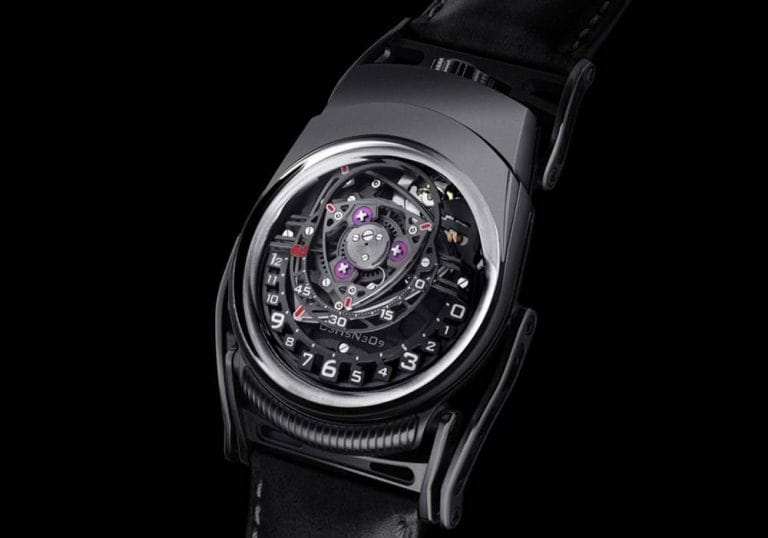 Carmelo Anthony’s Haute Time Watch of the Day: Urwerk and MB&F C3H5N309 Experiment ZR012 “Nitro” Black Limited Edition