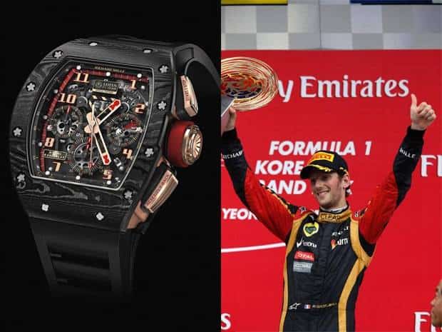 Richard Mille Teams Up With F1 Lotus Driver Romain Grosjean