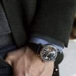 Peter Speake-Marin Wing Commander 42MM Titanium Orange Watch Harrods Wrist Shot