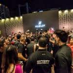 Eager crowds anticipating the arrival of Mr Donnie Yen