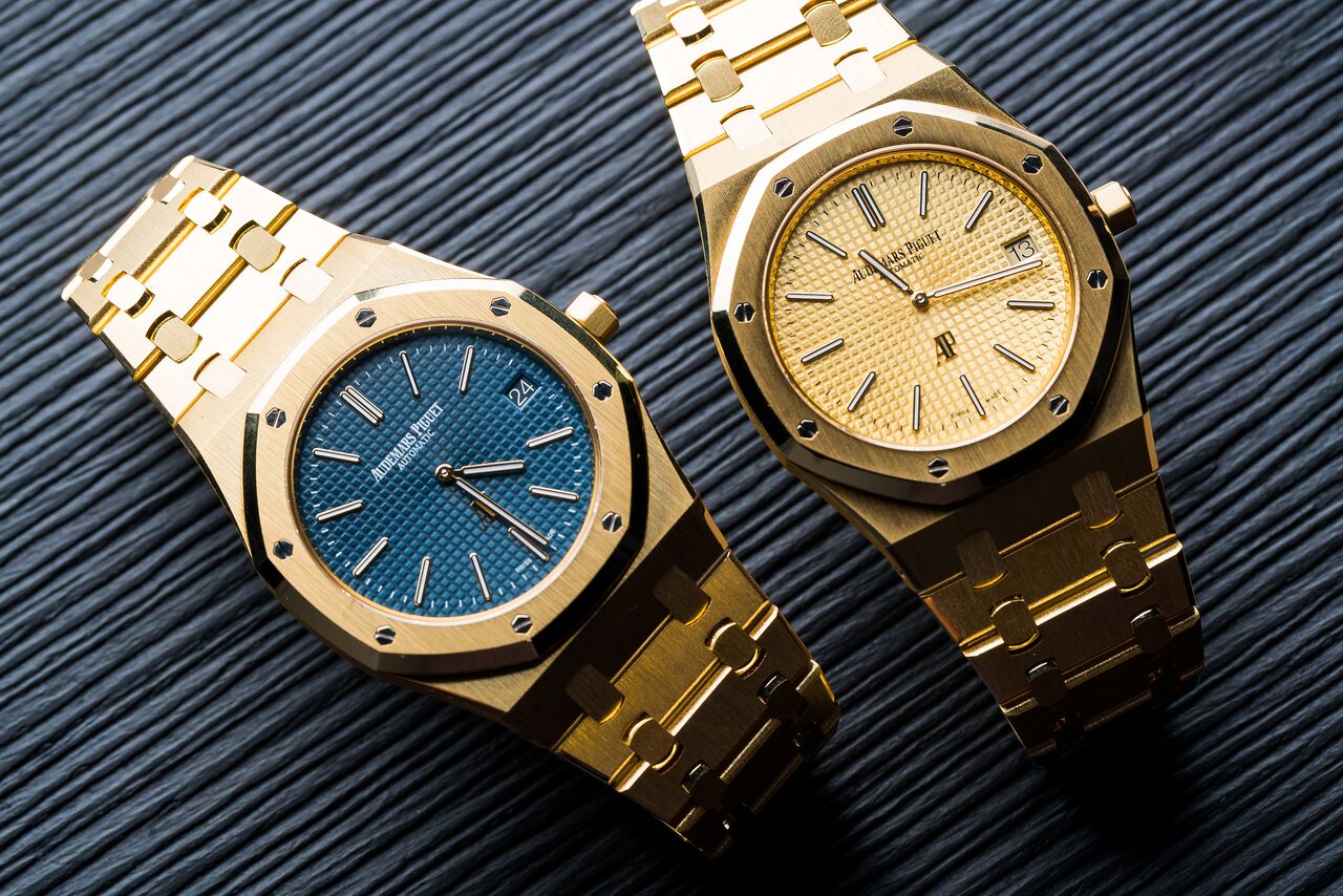 The Audemars Piguet Royal Oak "Jumbo" Extra Thin is now also available in yellow gold