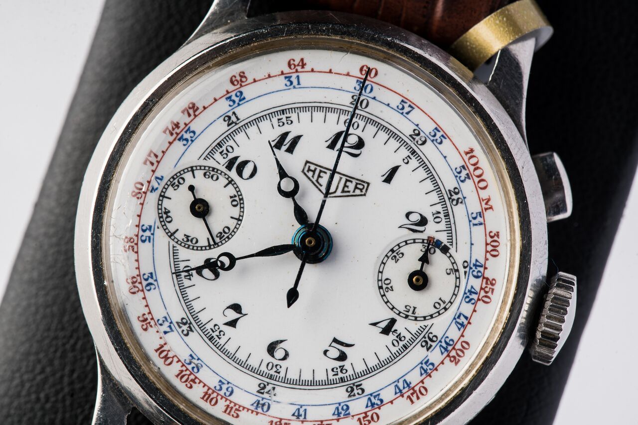 1930 Heuer Single Button Chronograph