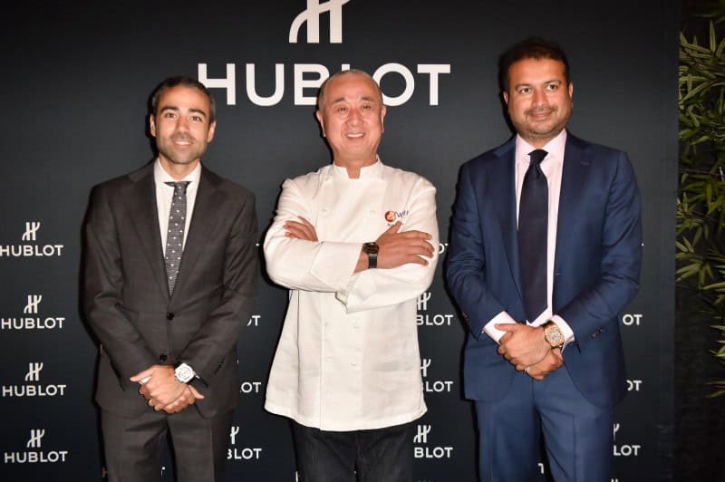 Jean Francois Sberro, Nobu-San and Kamal Hotchandani (Photo Credit: Romain Maurice/Getty Images)