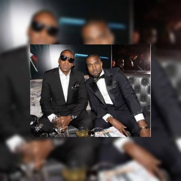 Jay-Z, wearing a Richard Mille RM027 Tourbillon, with Kanye West
