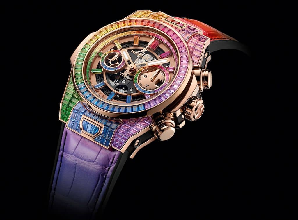 Hublot Debuts Big Bang Unico Full Baguette King Gold Rainbow