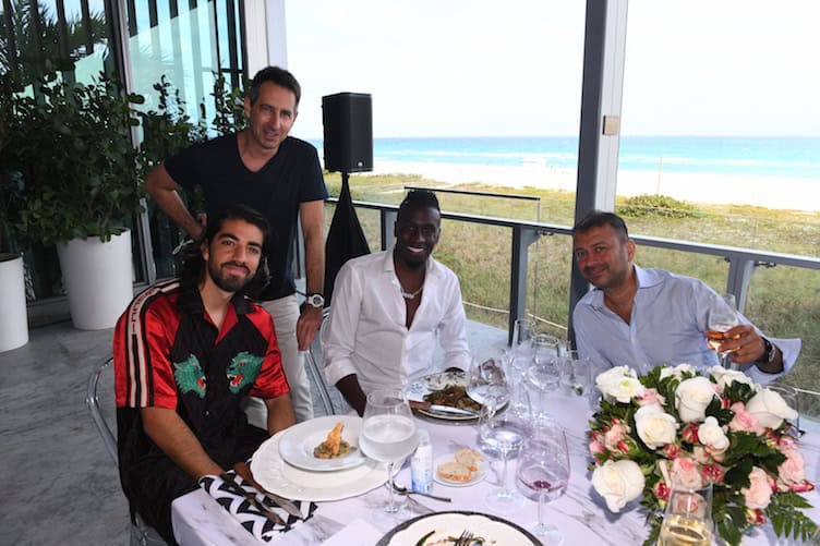 Rodolfo Pizarro, Francois-Xavier Hotier President of Ulysse Nardin, Blaise Matuidi and Kamal Hotchandani