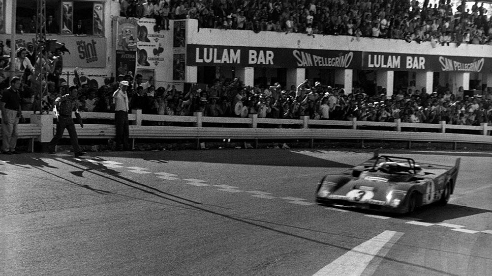 The Ferrari 512M competes at the 24 Hours of Le Mans in 1971