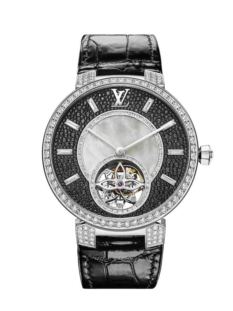 Tambour Slim Tourbillon Auto Black - Q1EBMY - FACE