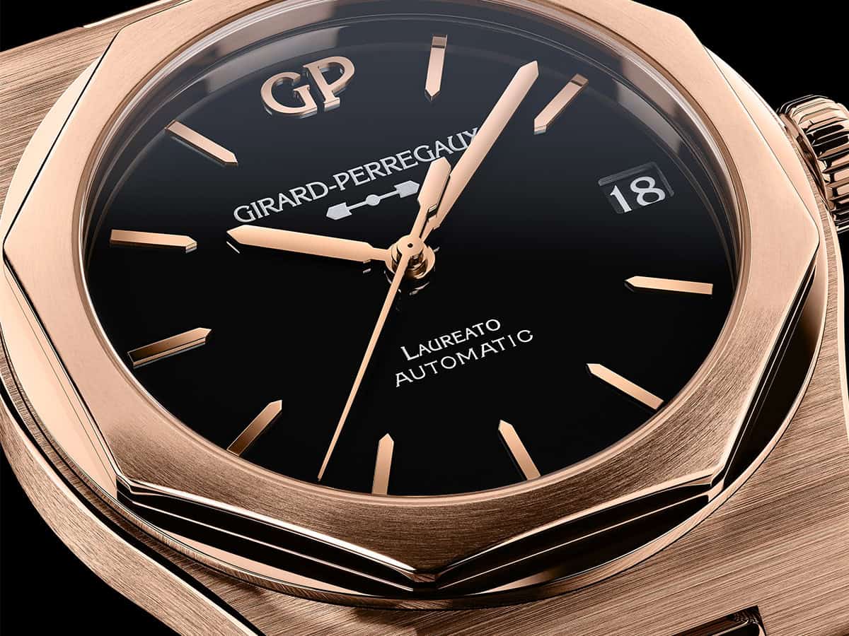 The New Girard-Perregaux Laureato Pink Gold And Onyx