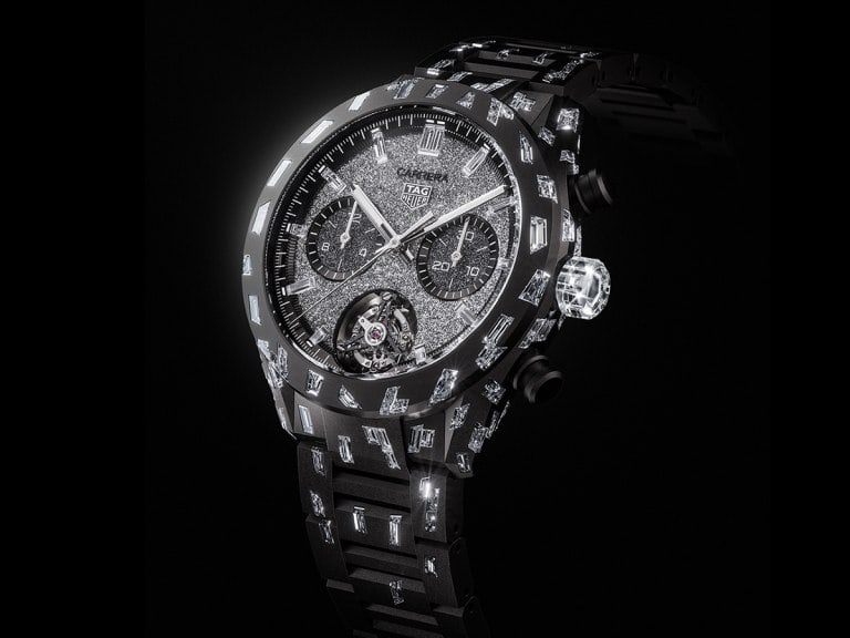 TAG Heuer Shines (Quite Literally) With The New TAG Heuer Carrera Plasma Diamant d’Avant-Garde Chronograph Tourbillon