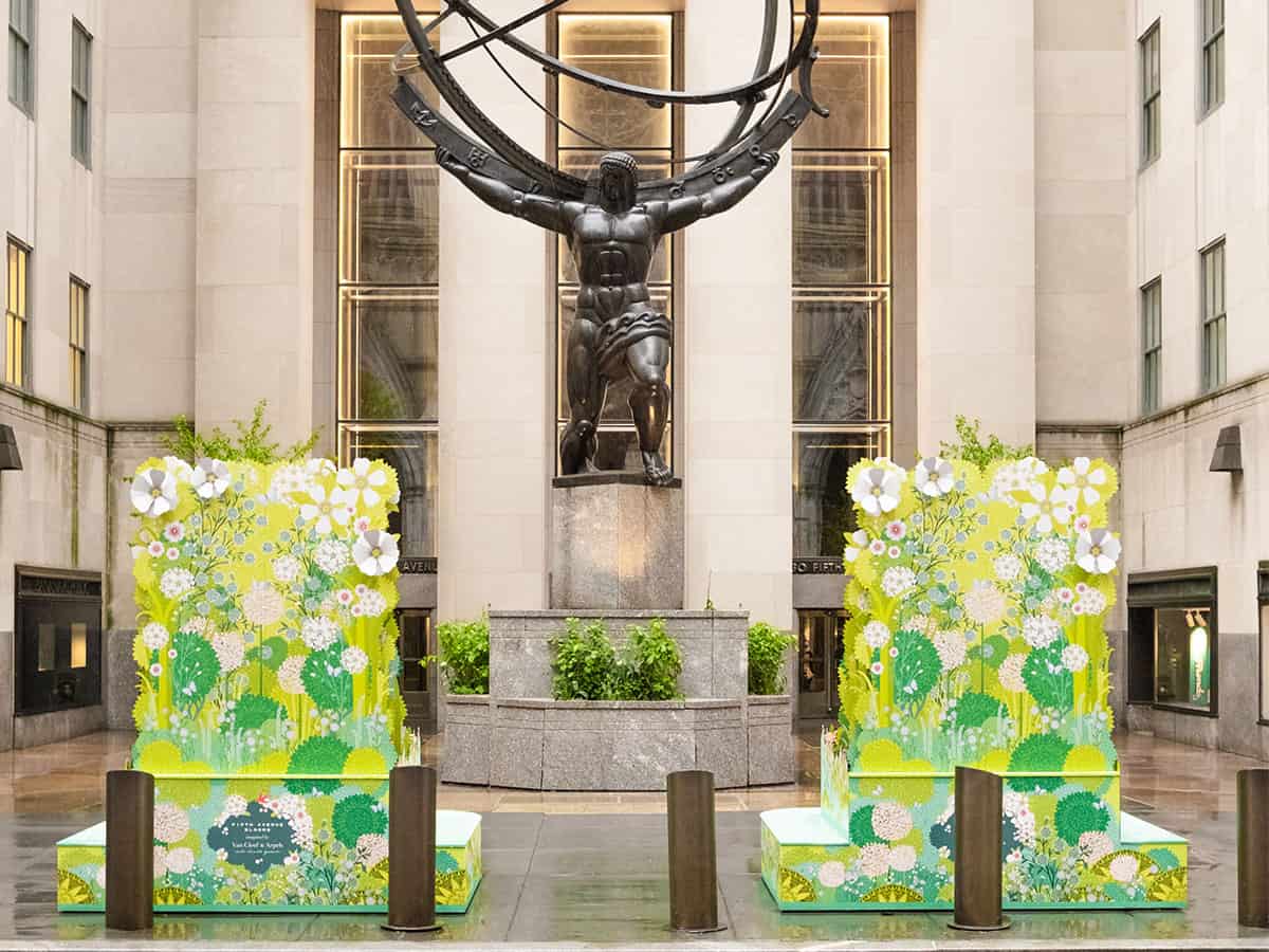 French High Jewelry & Watchmaking Maison, Van Cleef & Arpels, Creates Floral Installation In New York