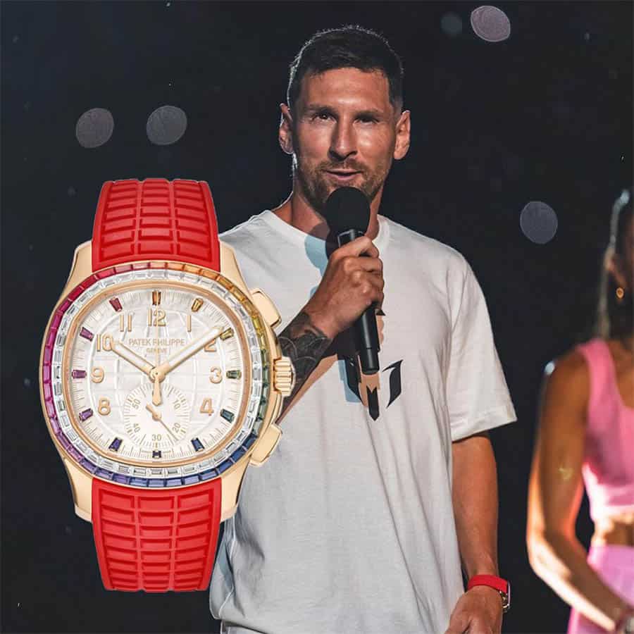Lionel Messi is Spotted — Once Again — Sporting A Patek Philippe Aquanaut