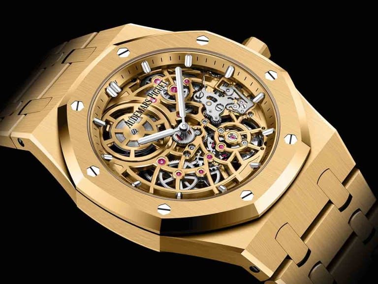 Haute Complication: The New Audemars Piguet Royal Oak “Jumbo” Extra-Thin Openworked In Yellow Gold