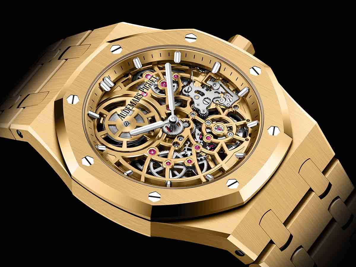 Haute Complication: The New Audemars Piguet Royal Oak “Jumbo” Extra-Thin Openworked In Yellow Gold