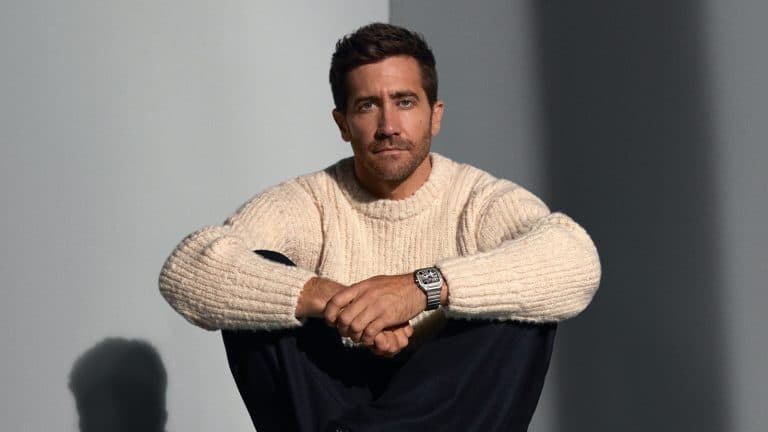 Jake Gyllenhaal Sports The New Cartier Santos Dual-Time