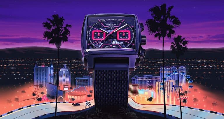 TAG Heuer Releases A Pink Monaco Chronograph For The 2024 Las Vegas Grand Prix