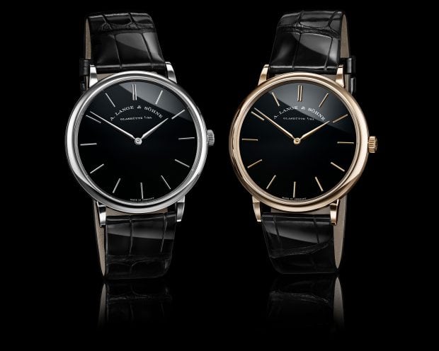 A. Lange & Söhne's Saxonia Thin Returns in Platinum and Honeygold®