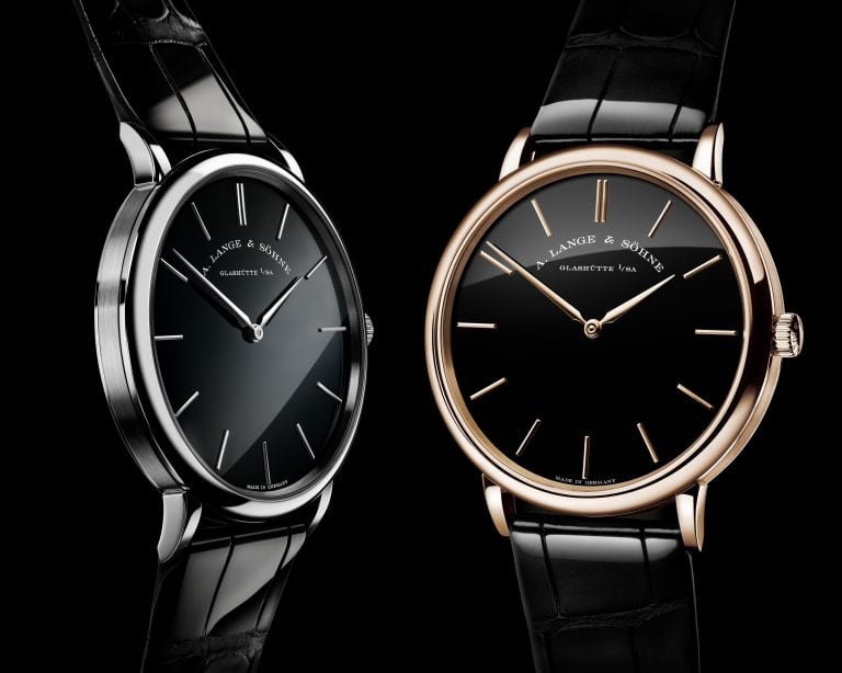 A. Lange & Söhne’s Saxonia Thin Returns in Platinum and Honeygold®