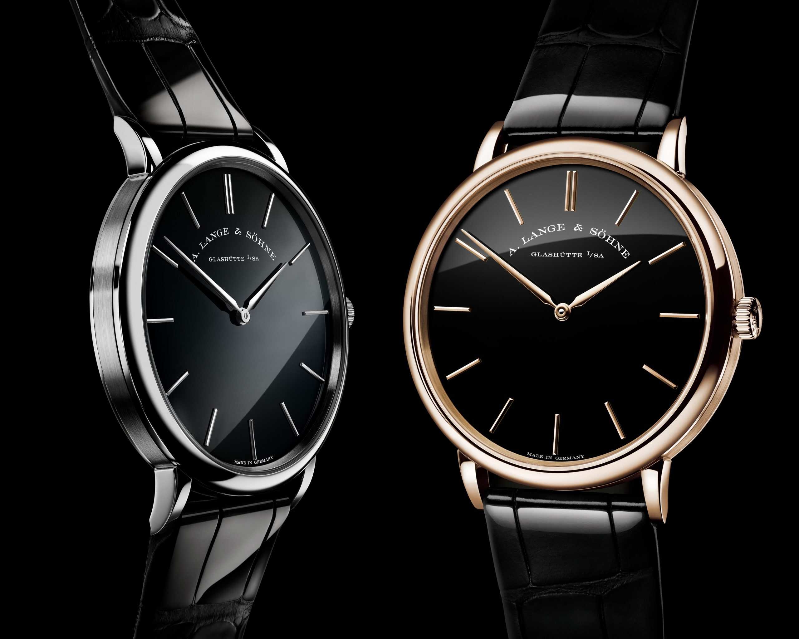 A. Lange & Söhne’s Saxonia Thin Returns in Platinum and Honeygold®