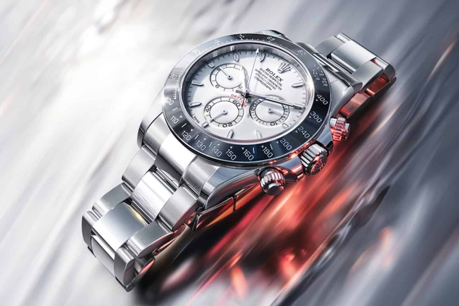 Rolex Cosmograph Daytona in Rolesium with white enamelled dial