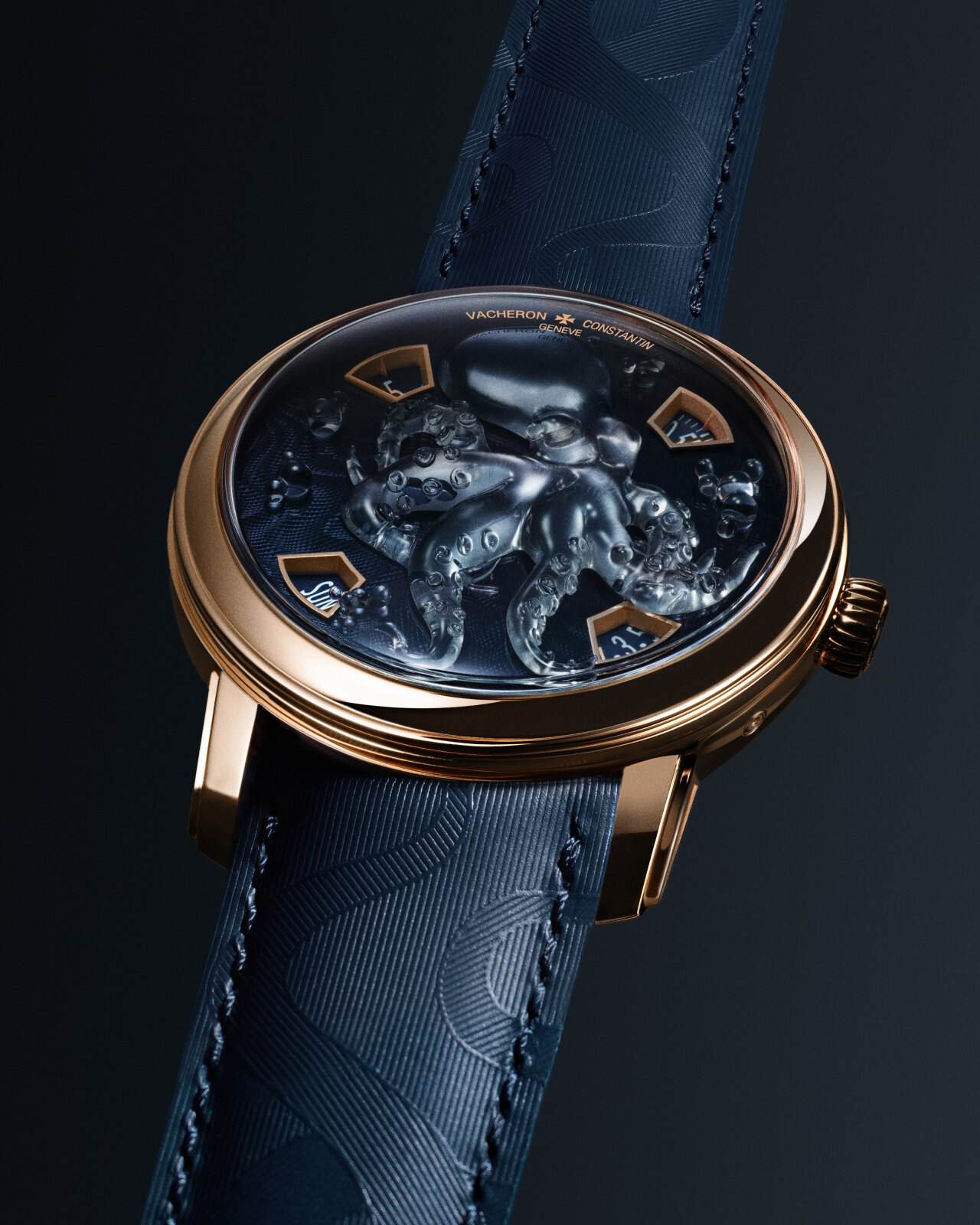 Vacheron Constantin Metiers d Art Tribute to the Animal Kingdom Glassoctopus dial with a transparent glass octopus by Simone Crestani
