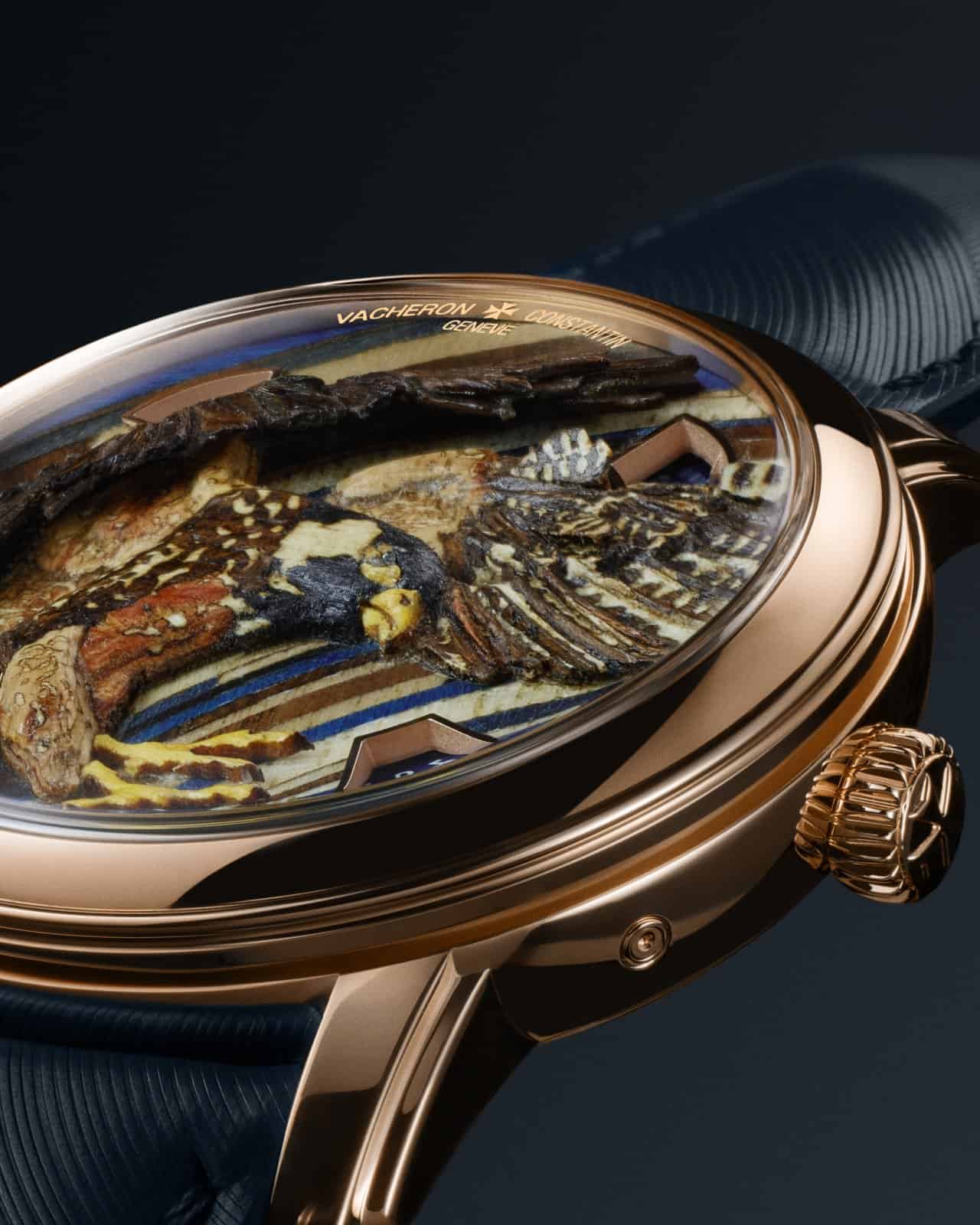 Vacheron Constantin Metiers d Art Tribute to the Animal Kingdom Woodenwings dial in three-dimensional wood marquetry by Anna Le Corno