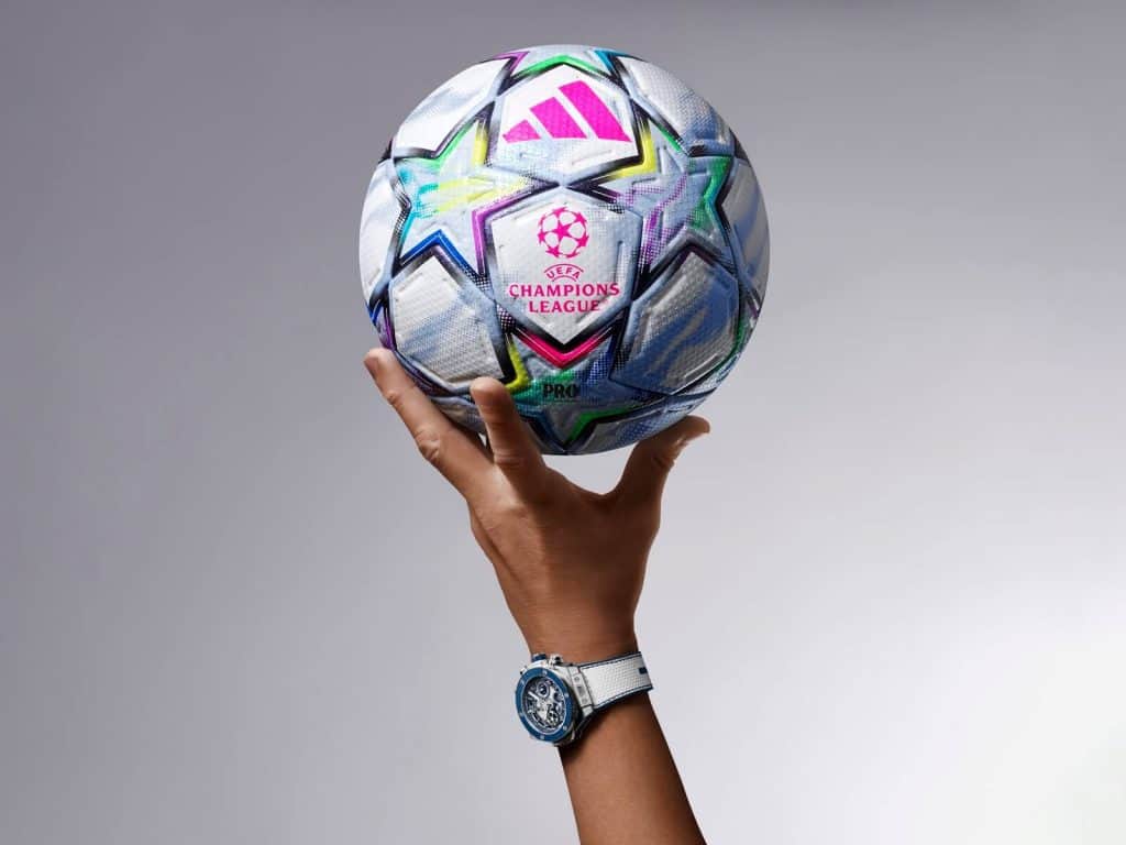 Hublot Kicks Off the Champions League Season With a Blue Ceramic Big Bang