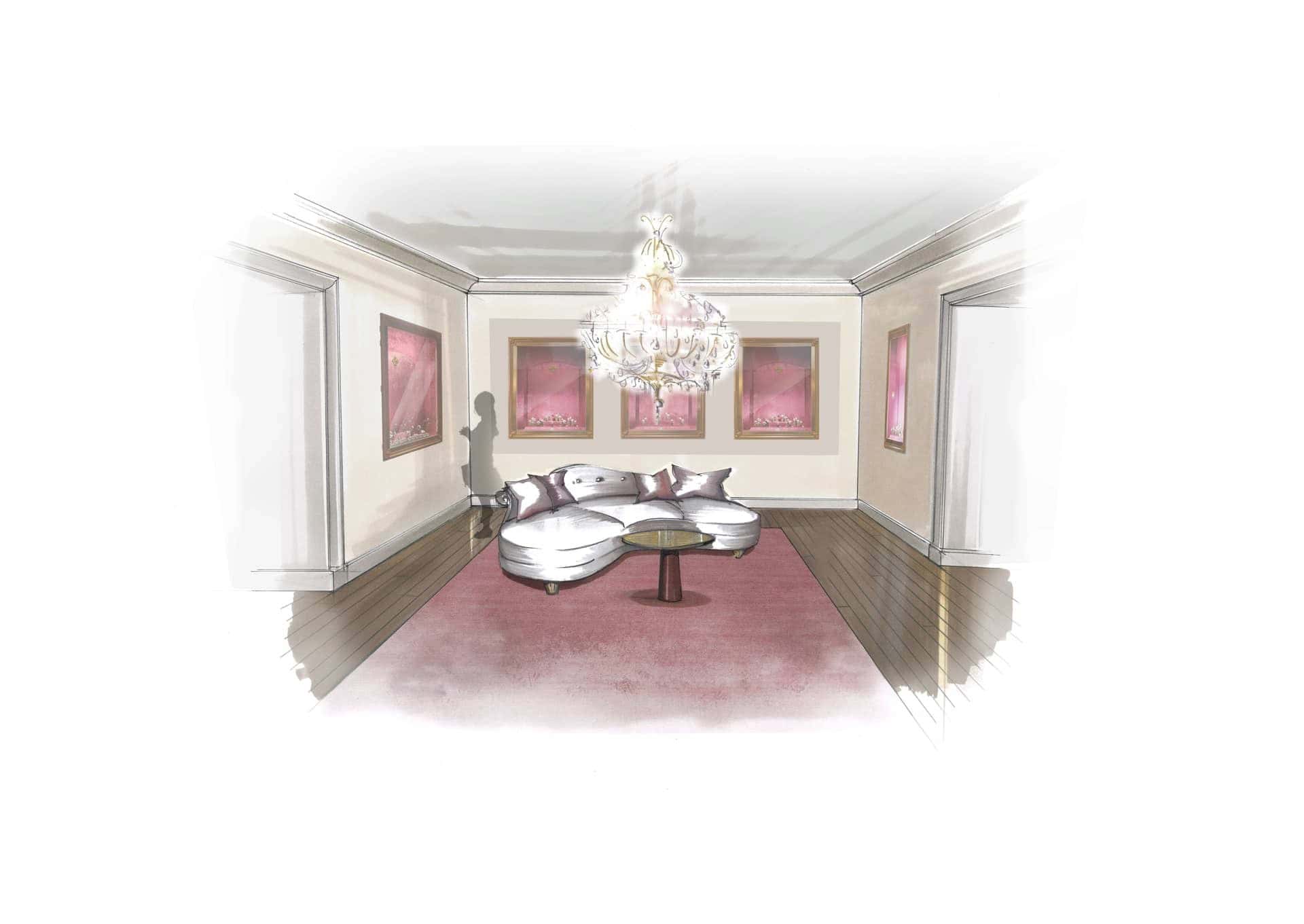 Patek Philippe Historic Building room Milan 2026 rendering