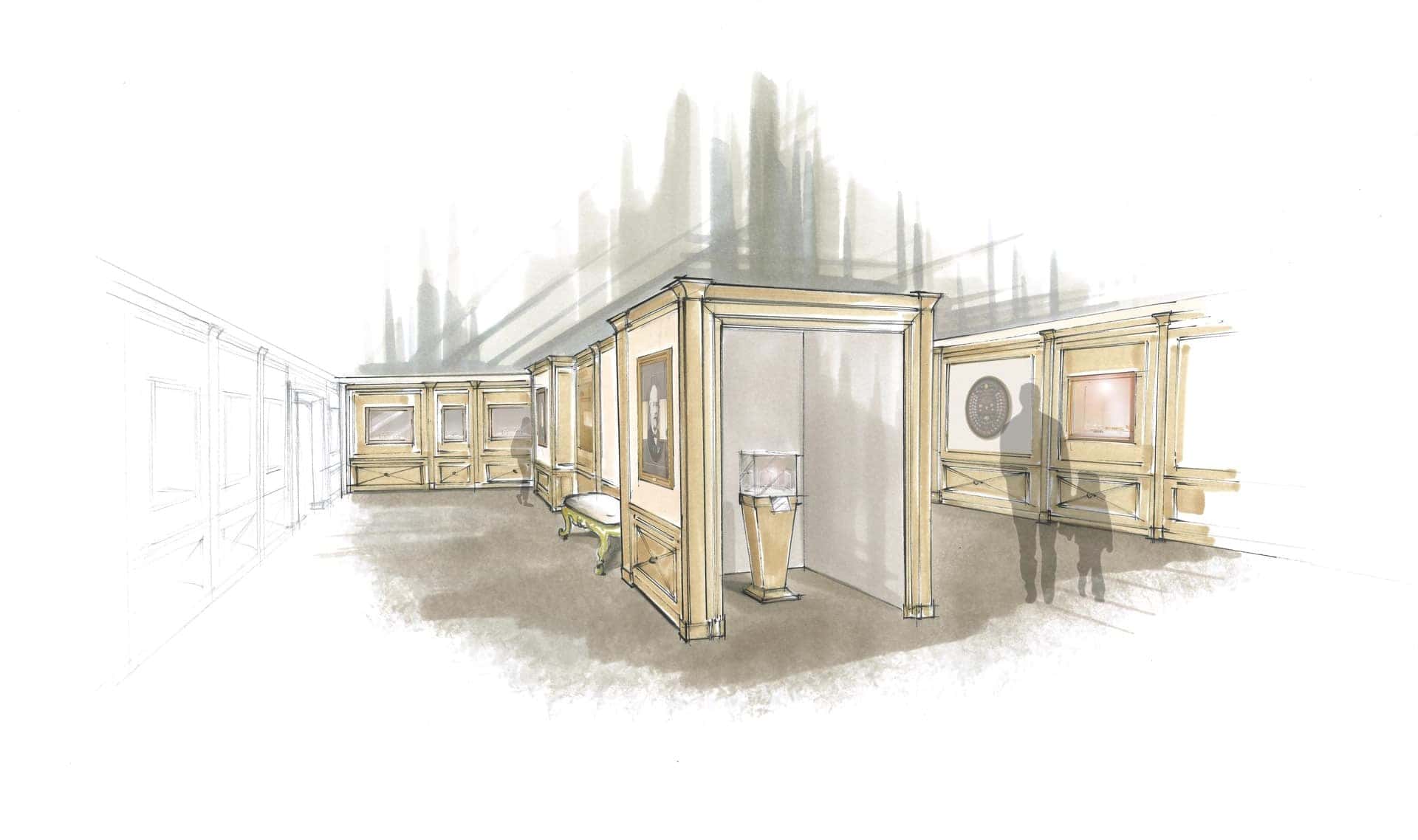 Patek Philippe Museum room Milan 2026 rendering