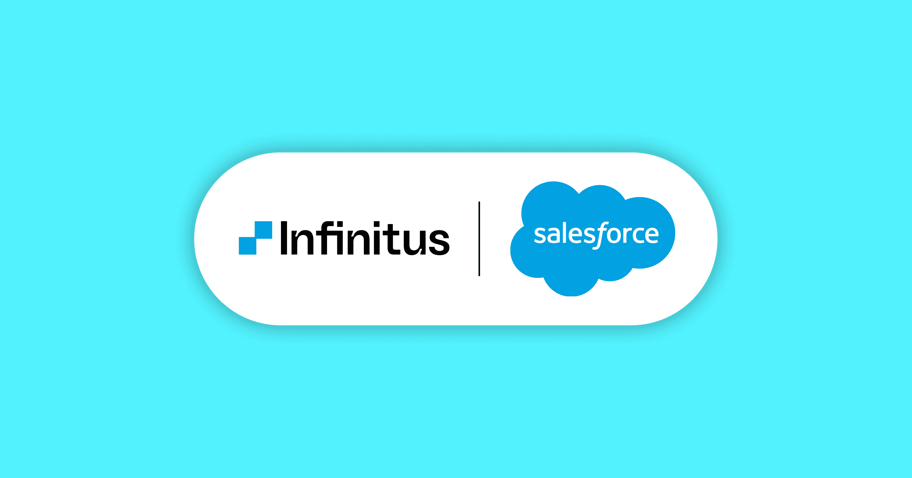 The Infinitus and Salesforce logos appear on a teal background.