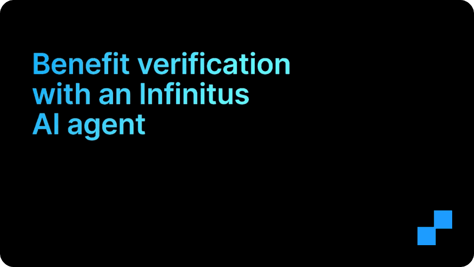 preview image for the demo video of a benefit verification call with an Infinitus AI agent