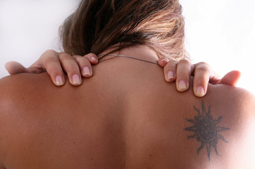 Tattoos on the upper back can be easy to remove due to strong circulation throughout the torso