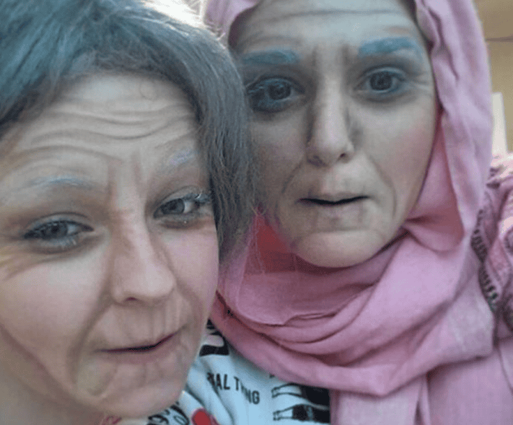 makeup artist training students learn to age clients