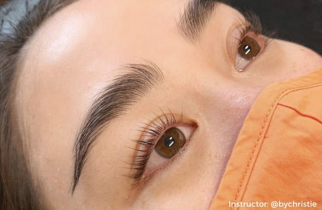 Brow Lamination Performed by Instructor: @bychristie