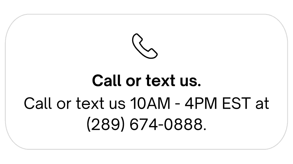 Contact phone number: (289) 674-0888
