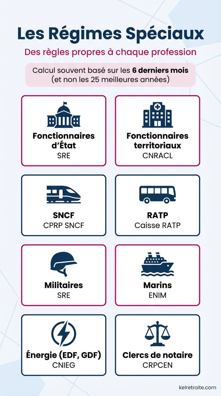Les régimes spéciaux de retraite