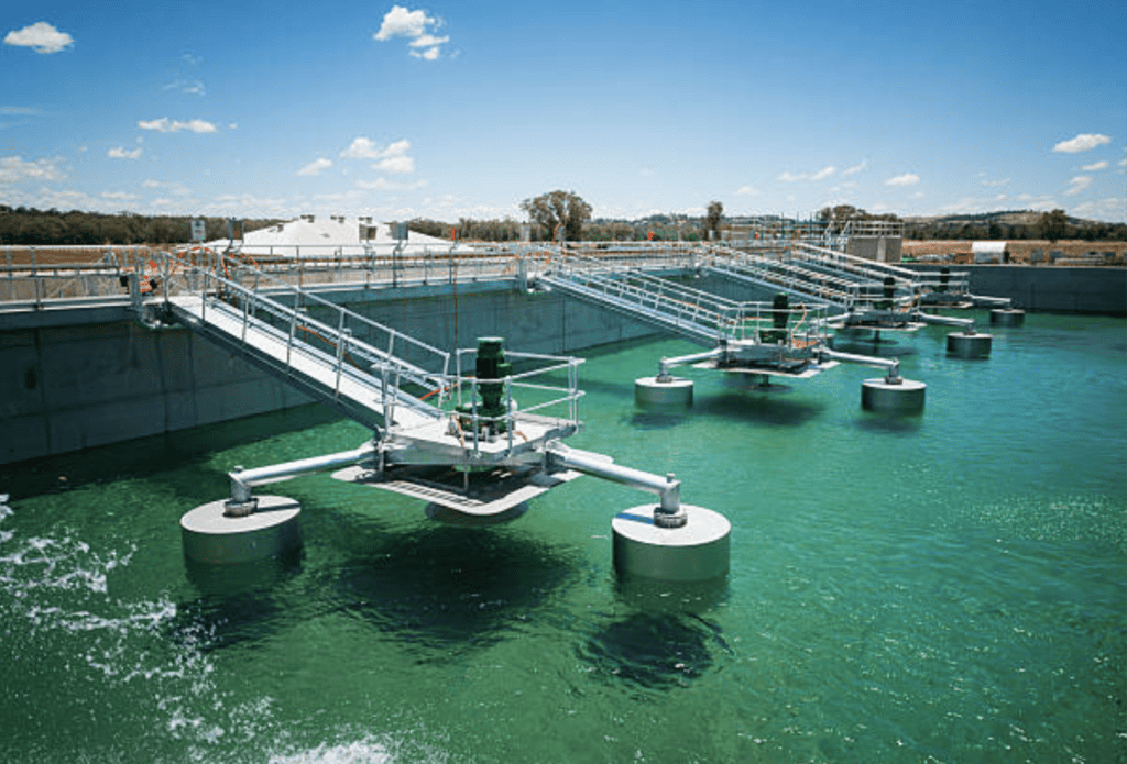 Water treatment facility equipment relying on bearings for continuous operation.